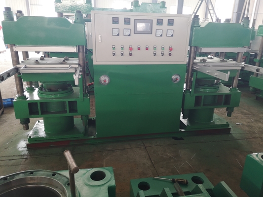 Beli Mesin Press Karet Ganda 50Ton SGS PLC Control Mesin Press Vulcanizer online manufacture