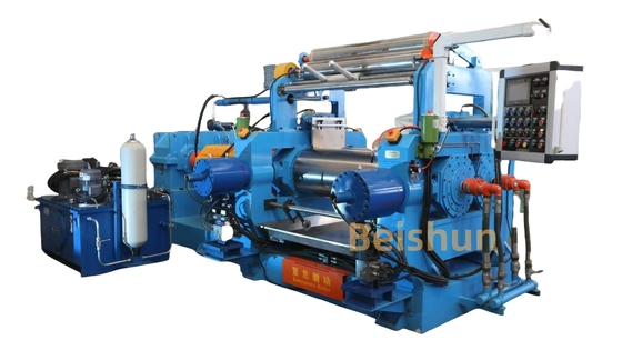 Beli Kapasitas tinggi 24 Inch Rubber Mixing Mill Dengan Electric Pitch Adjustment / Hydraulic Rubber Baffle / Stock Blender online manufacture