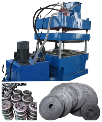 Beli 4.0MN Kekuatan Clamping Karet Barbell Plate Hot Press Vulkanisasi Mesin Karet Dumbbell Membuat Mesin online manufacture
