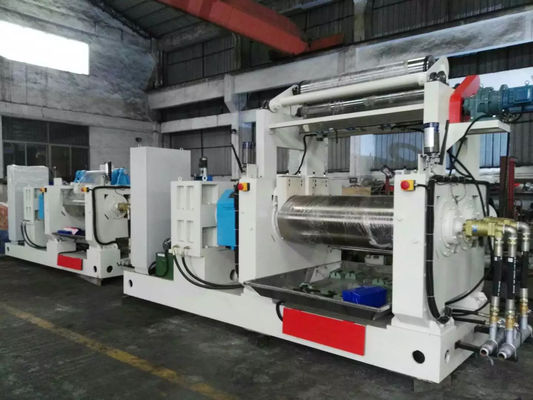 Harga yang pantas XK-450 Otomatis Dua Roll Mixing Mill Machine Dengan Stock Blender Untuk Gummi Compounding on line