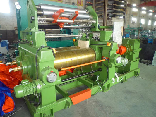 Kualitas 22" Harded Gear Reducer Dua Roll Rubber Mixing Mill Mesin untuk Rubber Compounding ISO bersertifikat pabrik