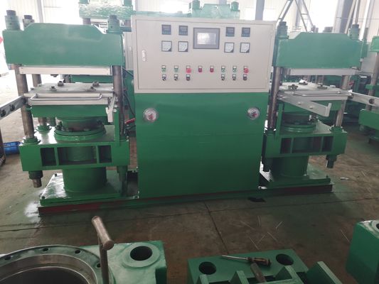 Harga yang pantas Mesin Press Karet Ganda 50Ton SGS PLC Control Mesin Press Vulcanizer on line
