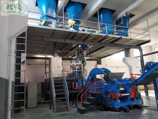 Harga yang pantas Otomatis Rubber Mixing Line Mengadopsi Rubber Internal Mixing Machine Dan Batching Auxiliary Machine on line