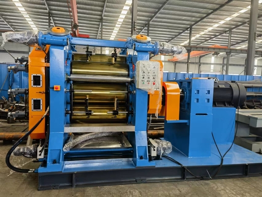 PLC Control 4 Roll Rubber Cord Fabric Calender Mesin