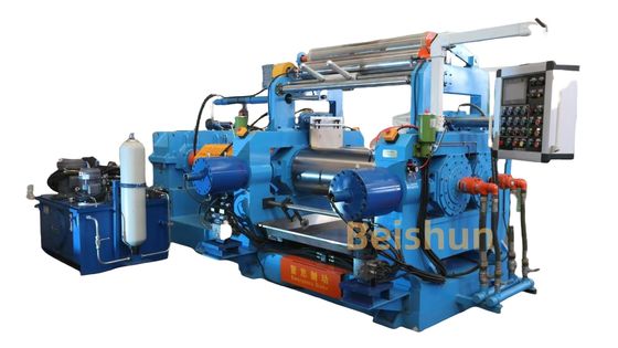 Harga yang pantas Kapasitas tinggi 24 Inch Rubber Mixing Mill Dengan Electric Pitch Adjustment / Hydraulic Rubber Baffle / Stock Blender on line