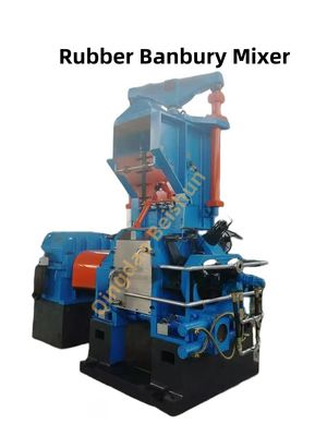Harga yang pantas Kecepatan pencampuran 40rpm 50L Tipe jatuh Tutup Rubber Banbury Mixer Dengan Kontrol PLC on line