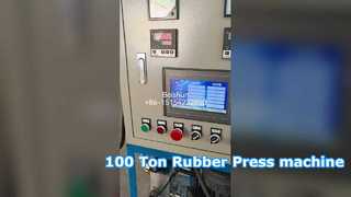 Mesin Press Vulkanisir Karet 100 Ton meja kerja ukuran 400x400mm